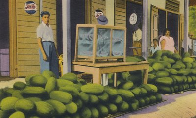 Sandías en venta, Trinidad, B.W.I., c. 1940s de Unbekannt