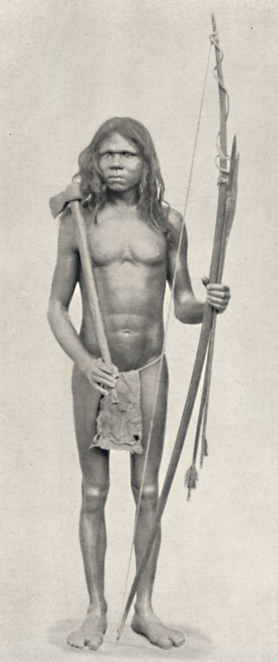 Wedda con arco, flechas y hacha, 1926 de Unbekannt