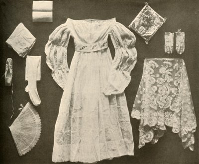 Traje de boda de la señorita Sara Hayes, de Filadelfia, c1750, 1937 de Unbekannt