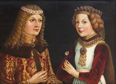 Retrato de boda de Ladislao el Póstumo 1440-1457 y Magdalena de Valois 1443-1495 de Unbekannt
