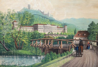 Castillo de Weilburg cerca de Baden, mediados del siglo XIX de Unbekannt