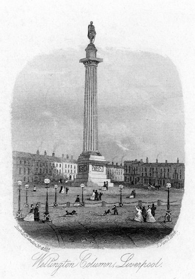 Columna de Wellington, Liverpool, 1864 de Unbekannt