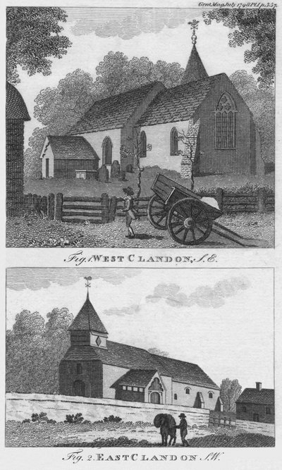 West Clandon y East Clandon, 1798 de Unbekannt
