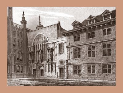 Frente oeste de la Capilla Guildhall, 1886 de Unbekannt