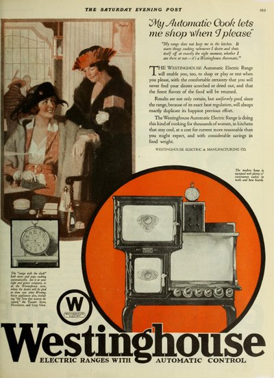 Westinghouse Electric Company, Publicidad de The Saturday Evening Post, ca 1920-1925 de Unbekannt