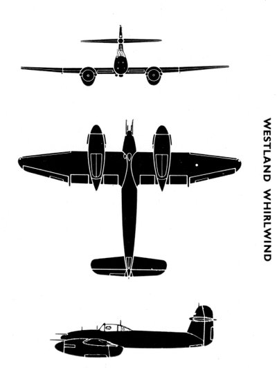 Westland Whirlwind, 1941 de Unbekannt