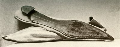 Zapatillas de boda de satén blanco, 1800 de Unbekannt