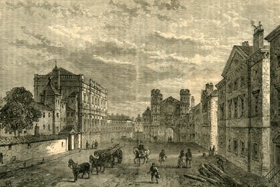 Whitehall, mirando hacia la Puerta Holbein, 1881 de Unbekannt