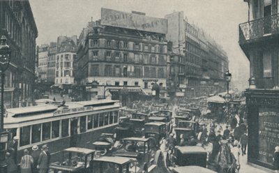 Por qué París necesita planificación constante: Bloqueo de tráfico en una calle principal, c. 1935 de Unbekannt