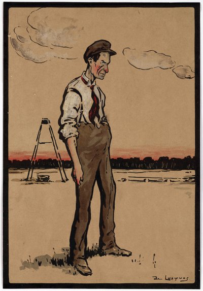 Wilbur Wright, aviador estadounidense, c. 1910 de Unbekannt
