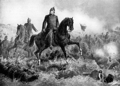 Guillermo I en la Batalla de Sadowa, 3 de julio de 1866 de Unbekannt
