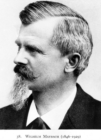 Wilhelm Maybach, inventor y diseñador de automóviles alemán, c 1900 de Unbekannt