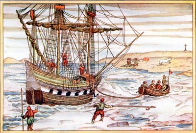 El barco de Willem Barents entre el hielo ártico, 1594-1597 de Unbekannt