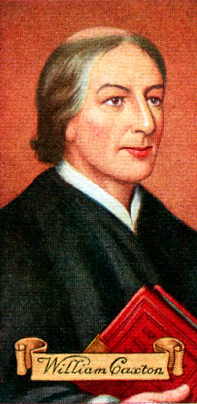William Caxton, tomado de una serie de tarjetas de cigarrillos, 1935 de Unbekannt