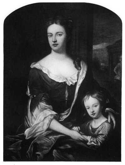 Guillermo, Duque de Gloucester, con su madre, la Reina Ana, 1907 de Unbekannt