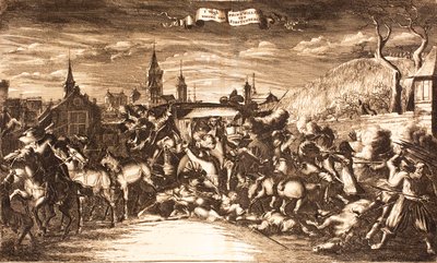 William Egon de Fürstenberg atacado en su carruaje en Colonia en 1674, 1675 de Unbekannt
