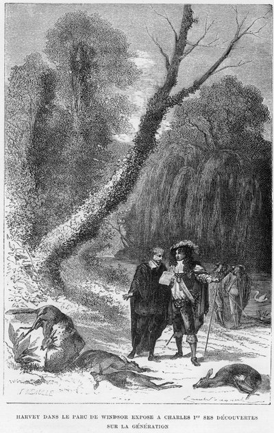 William Harvey, médico inglés, en el Parque de Windsor, siglo XVII 1870 de Unbekannt