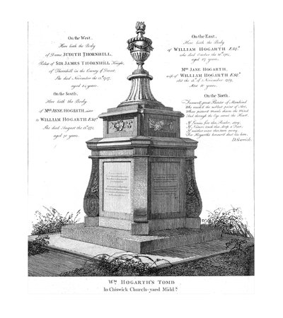 Tumba de William Hogarth, c. 1793 de Unbekannt