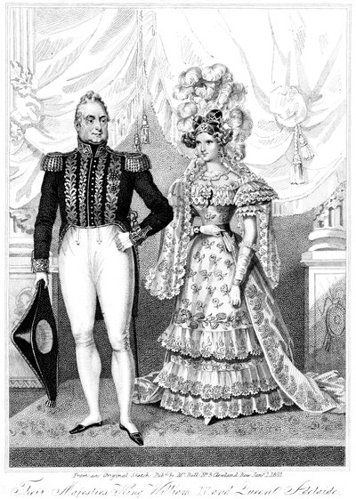 Guillermo IV y la Reina Adelaida, 1881 de Unbekannt