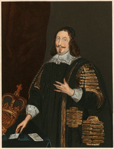 William Lenthall, parlamentario y abogado inglés del siglo XVII, c1843 de Unbekannt