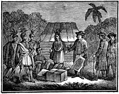 William Penn con nativos americanos, colono cuáquero inglés de Unbekannt