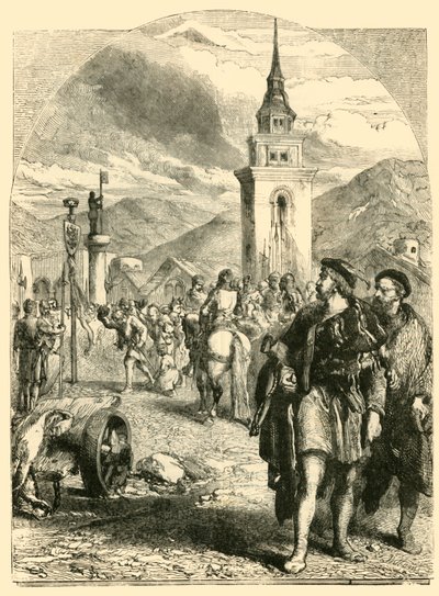 Guillermo Tell en la plaza del mercado de Altdorf, 1890 de Unbekannt