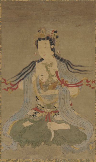 Guanyin con rama de sauce, dinastía Ming, siglo XVII de Unbekannt
