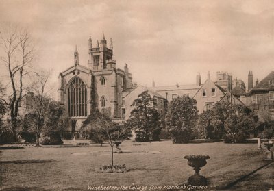 Winchester College desde el jardín del guardián, Hampshire, principios del siglo XX de Unbekannt