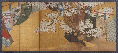 Parabrisas y cerezo, período Edo de Unbekannt