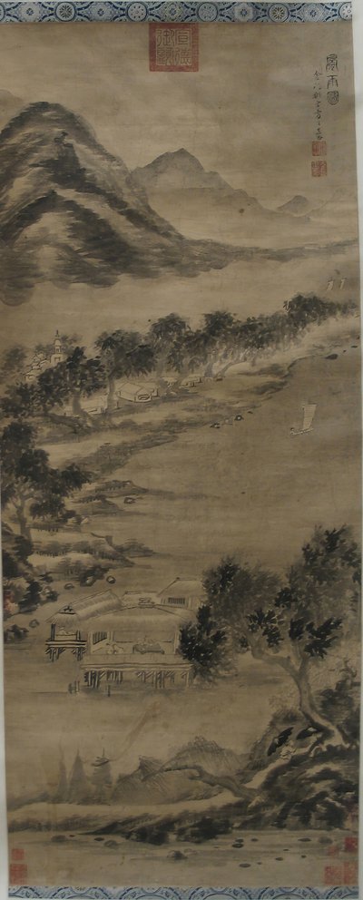 Viento y agua: paisaje al estilo de Mi-fei de Unbekannt