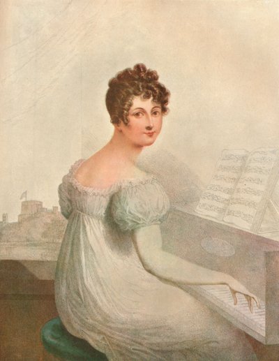 Castillo de Windsor, 1821. Georgina Quentin amante del Rey Jorge IV 1762-1830, 1911 de Unbekannt