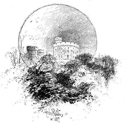 Castillo de Windsor desde el jardín del Decano, 1887, 1900 de Unbekannt