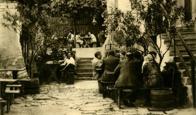 Bodega en Grinzing, Viena, Austria, c. 1935 de Unbekannt