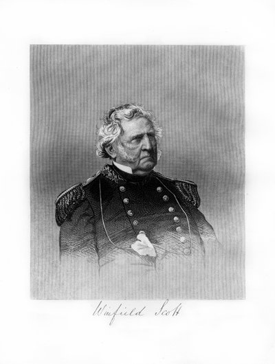Winfield Scott, general del ejército de los Estados Unidos, diplomático y candidato presidencial, 1872 de Unbekannt