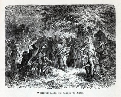 Wittekind llama a sus sajones a las armas, 1882 de Unbekannt