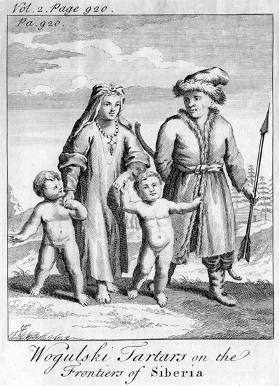 Tártaros Wogulski en las fronteras de Siberia, c1740 de Unbekannt