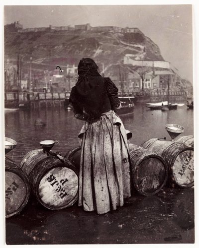 Mujer y barriles, puerto de Whitby de Unbekannt