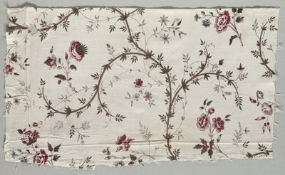 Fragmento de algodón impreso en xilografía, 1785 de Unbekannt