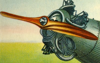 Hélice de avión de madera fabricada por la compañía Hugo Heine Propeller-Werk, 1932 de Unbekannt