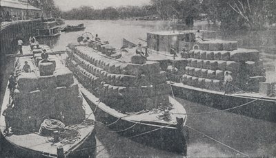 Barcazas de lana en el río Murray de Unbekannt