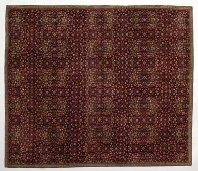 Alfombra de lana con decoración de millefleurs, principios de 1600 de Unbekannt