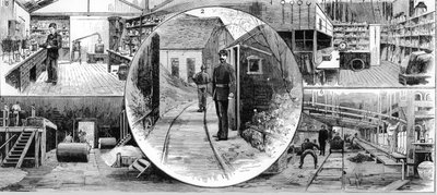 Trabajadores en la Compañía de Explosivos Nobel Limitada, Ardeer, Ayrshire, 1884 de Unbekannt