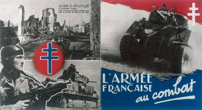 Segunda Guerra Mundial: cartel de propaganda de la Francia Libre c1942-1944 de Unbekannt