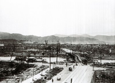 Segunda Guerra Mundial: ruinas de Hiroshima después del bombardeo atómico, 6 de agosto de Unbekannt