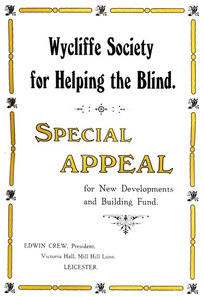 Sociedad Wycliffe para Ayudar a los Ciegos, 1919 de Unbekannt