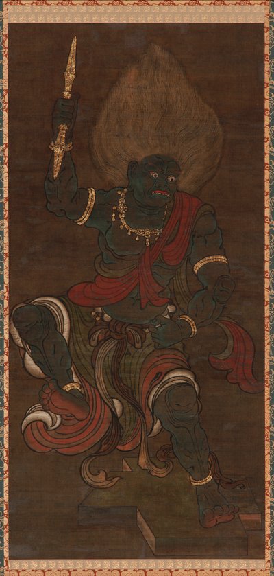 Forma Yaksa de Vajrapani Blue Fudo, período Kamakura, siglos XIII-XIV de Unbekannt