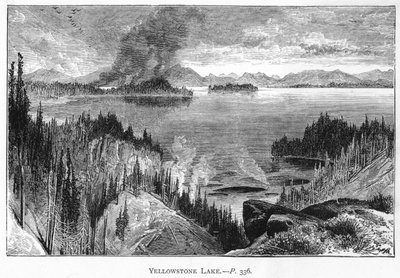 Lago Yellowstone, siglo XIX de Unbekannt