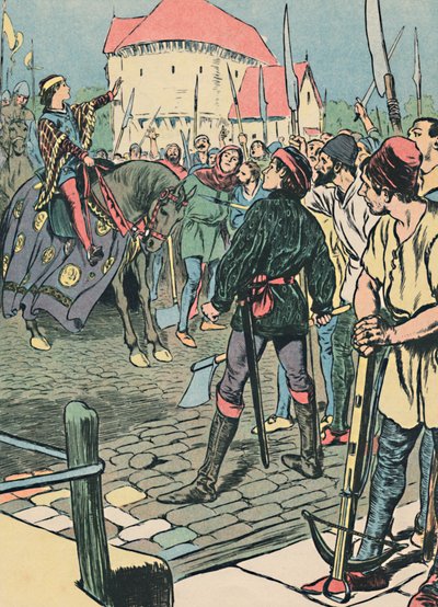 El joven rey Ricardo sofoca la rebelión de Unbekannt