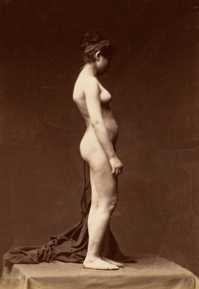 [Joven mujer, desnuda, figura completa de perfil], 1860s de Unbekannt