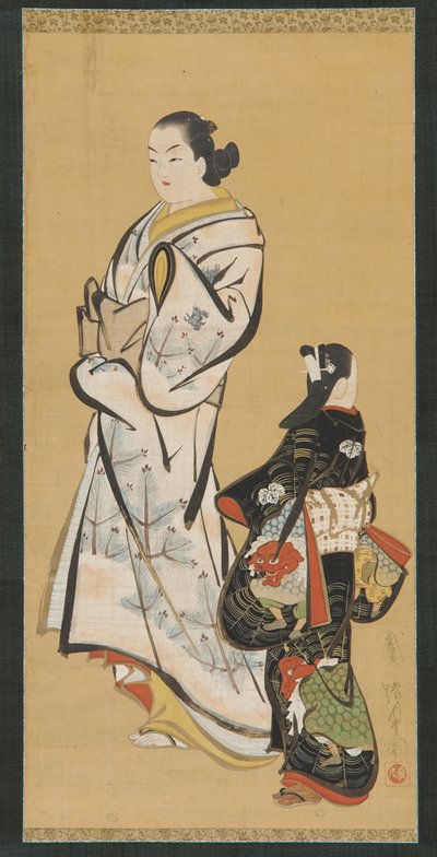 Yujo y una Chica Kamuro de Unbekannt